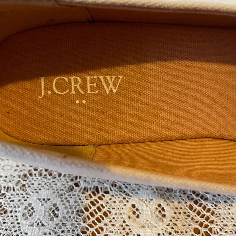 J. Crew New Flax Canvas Espadrille Wedge Shoes AL003 9.5